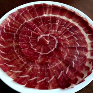 100G JAMÓN IBÉRICO CEBO CORTADO A CUCHILLO